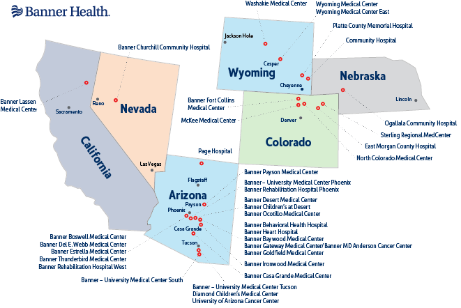 Banner Health USA map