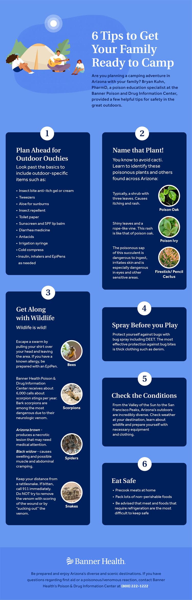 6 Tips for Camping Infographic