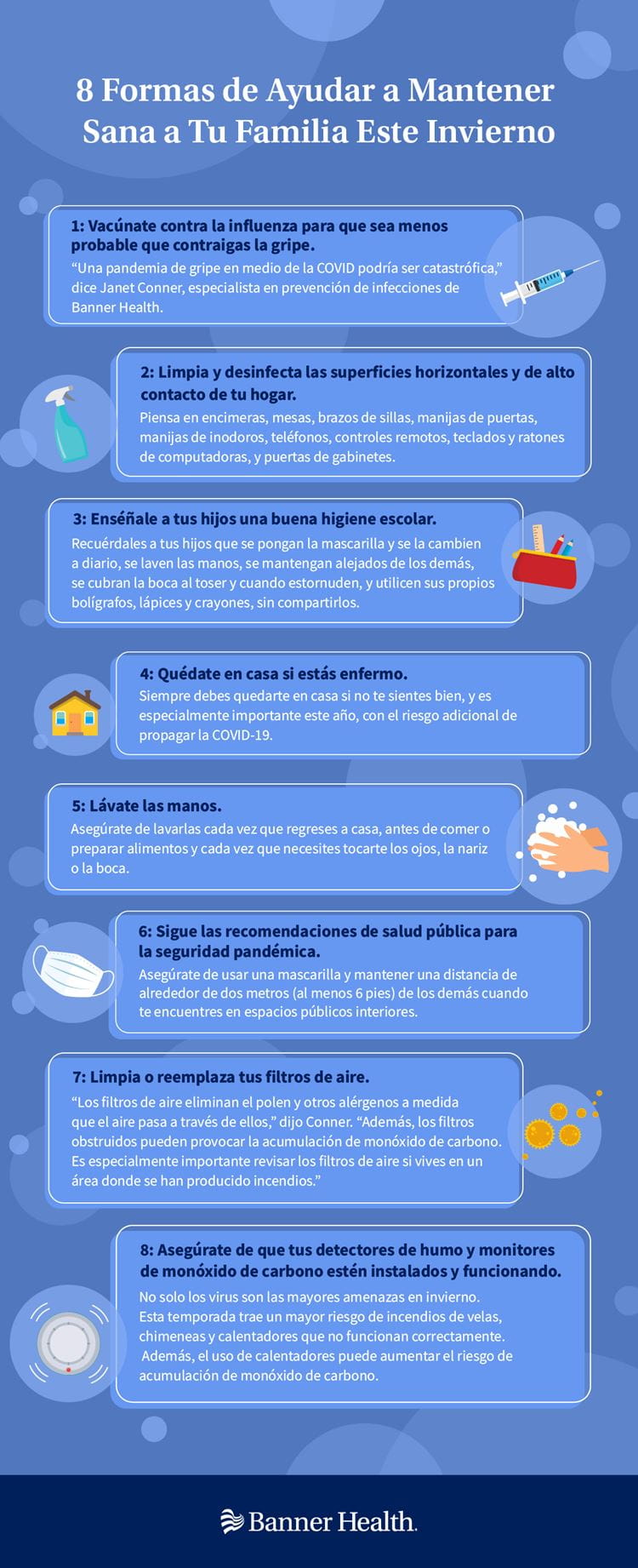 Keep Your Family Healthy Infographic Spanish
