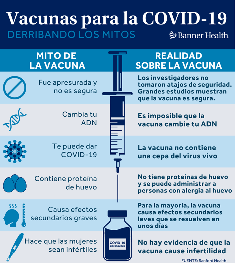 COVID-19 Vaccines Infographic Spanish